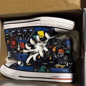 Converse Kids NIB GAMER high top Sneakers - Black with Retro Graphics